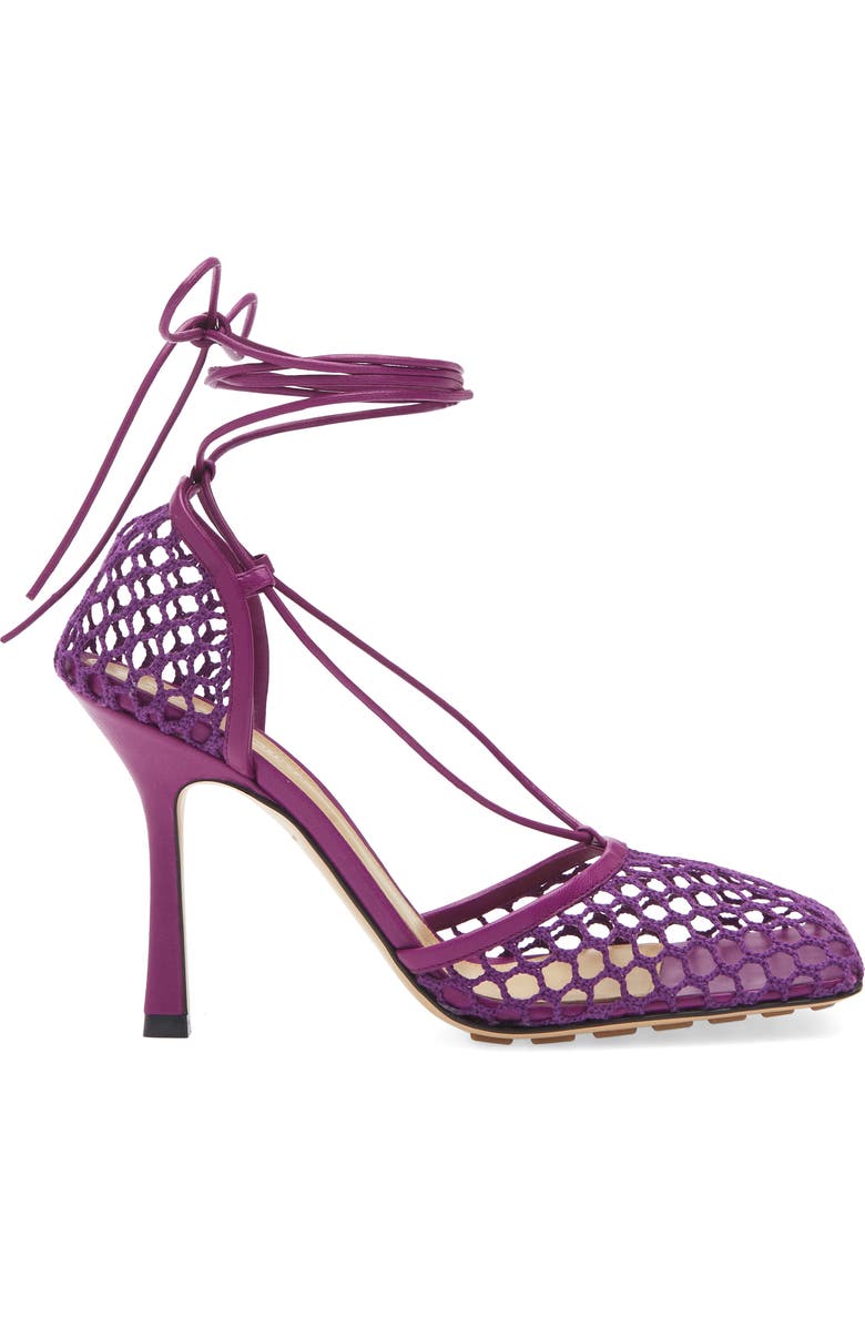 Bottega Veneta Stretch Lace-Up Sandal, Alternate, color, Venom