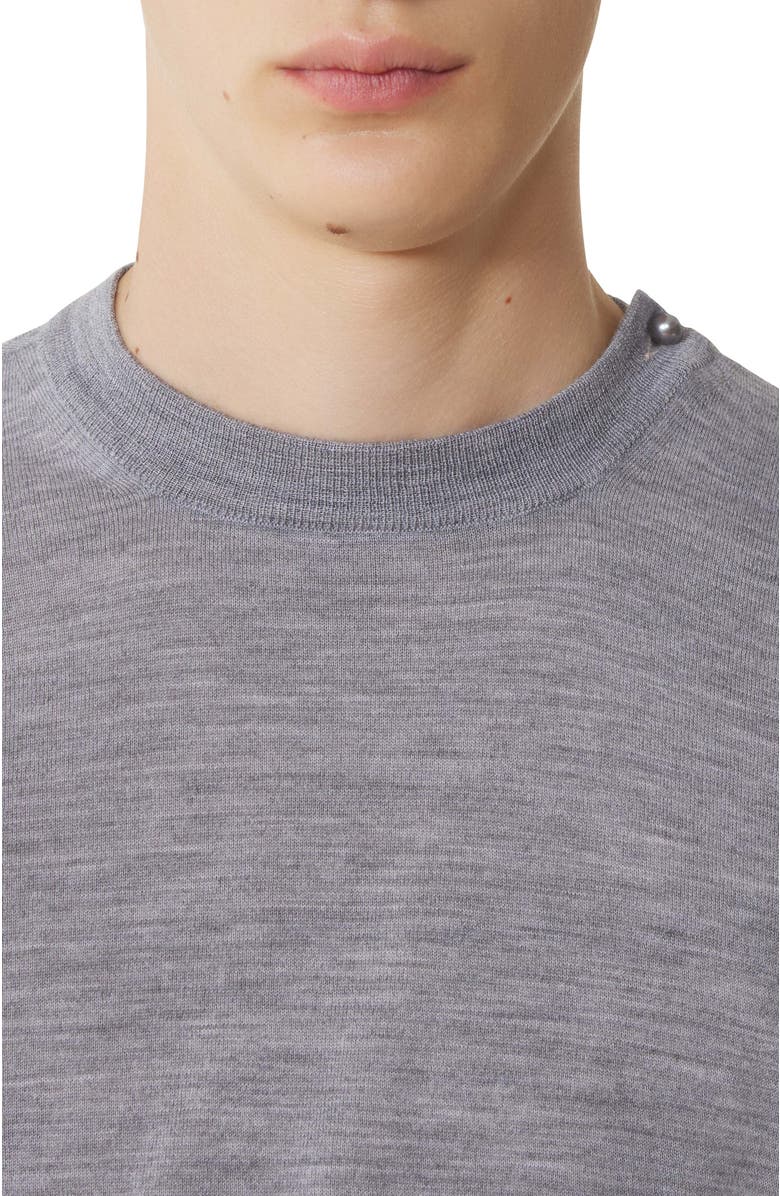 Lanvin Black Merino Wool Sweater, Alternate, color, Light Grey