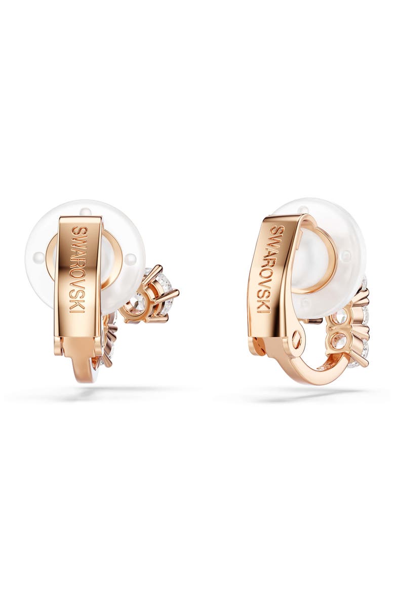 Matrix Clip-On Earrings, Alternate, color, WHITE ROSE GOLD