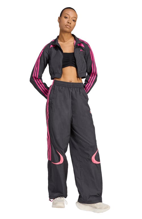 Adidas Originals Team Geist Crop Jacket In Black