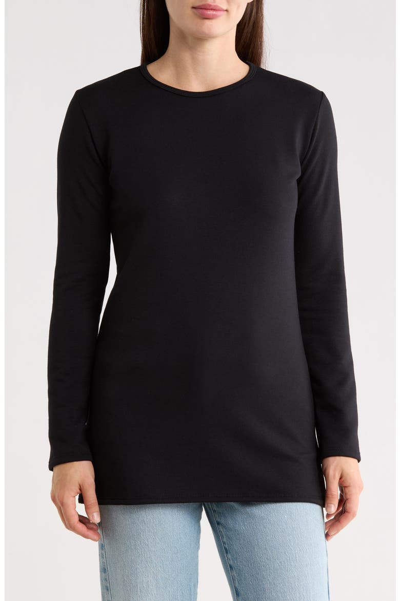 Long Sleeve T-Shirt, Main, color, BLACK INTERLOCK