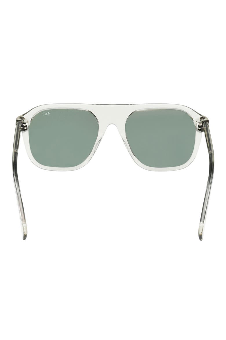 53mm Navigator Sunglasses, Alternate, color, SHINY LIGHT GREEN / GREEN