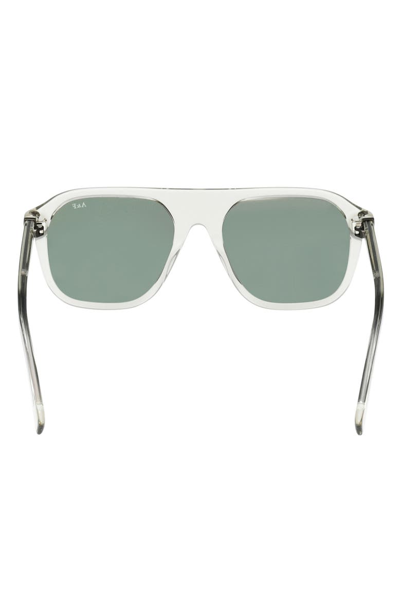 ABERCROMBIE & FITCH 53mm Navigator Sunglasses, Alternate, color, Shiny Light Green / Green