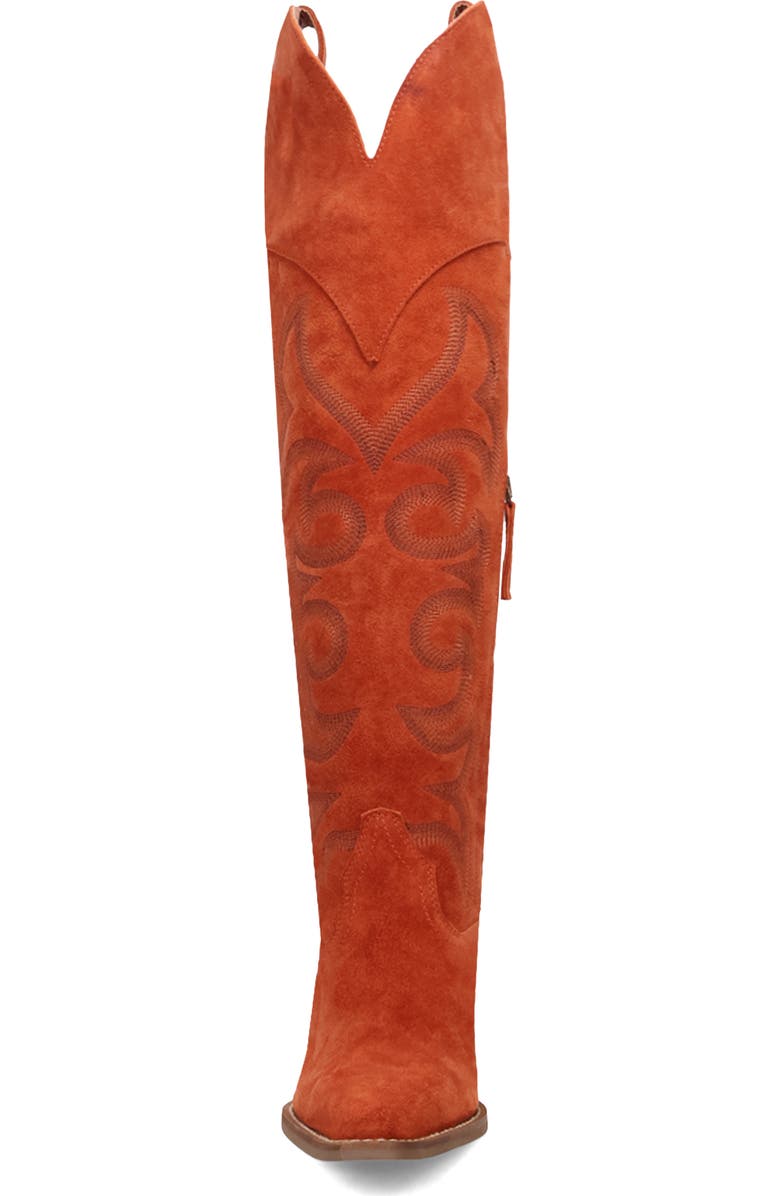 Dingo Primadonna Pointed Toe Over the Knee Western Boot, Alternate, color, Rust