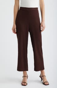 AK ANNE KLEIN Crinkle Ankle Wide Leg Pants