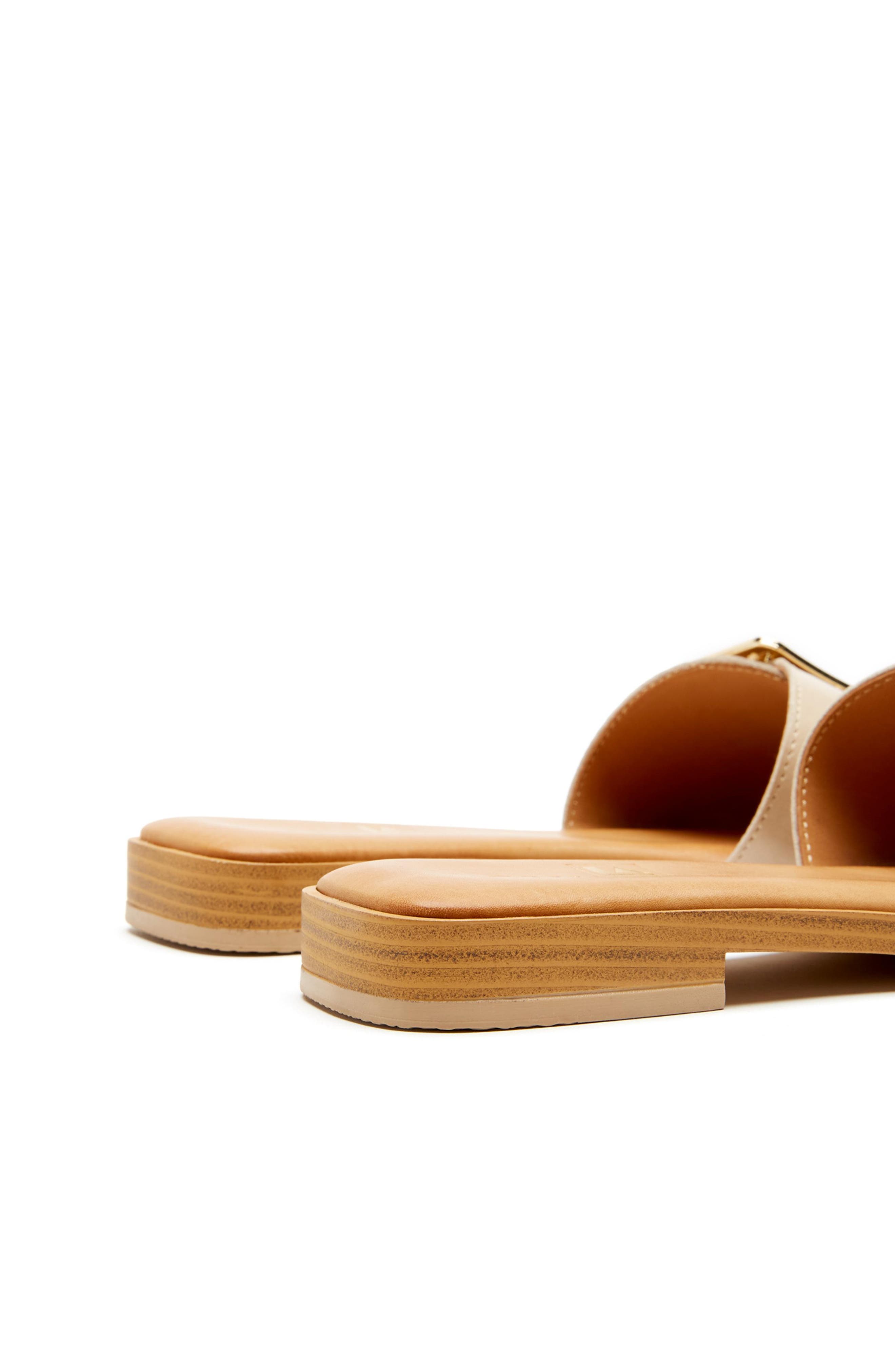 Stefan Waterproof Slide Sandal, Alternate, color, BEIGE CRUSHED