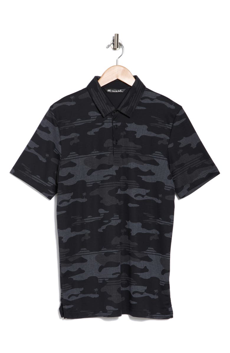TravisMathew Beachside Stealth Pima Cotton Blend Polo, Alternate, color, Black
