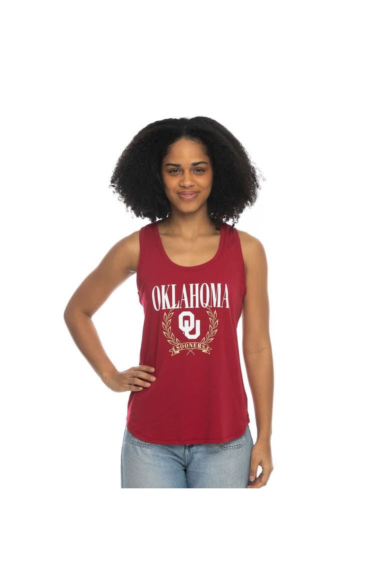 Women's ZooZatz Crimson Oklahoma Sooners Everyday Tri-Blend Tank Top, Alternate, color, Crimson
