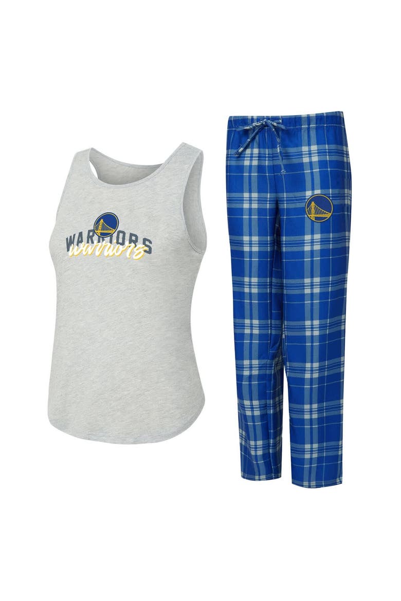 Women's Concepts Sport Royal/Heather Gray Golden State Warriors Regulate Tank & Pant Set, Main, color, Royal