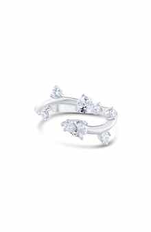 Pear Cubic Zirconia Vine Bypass Ring