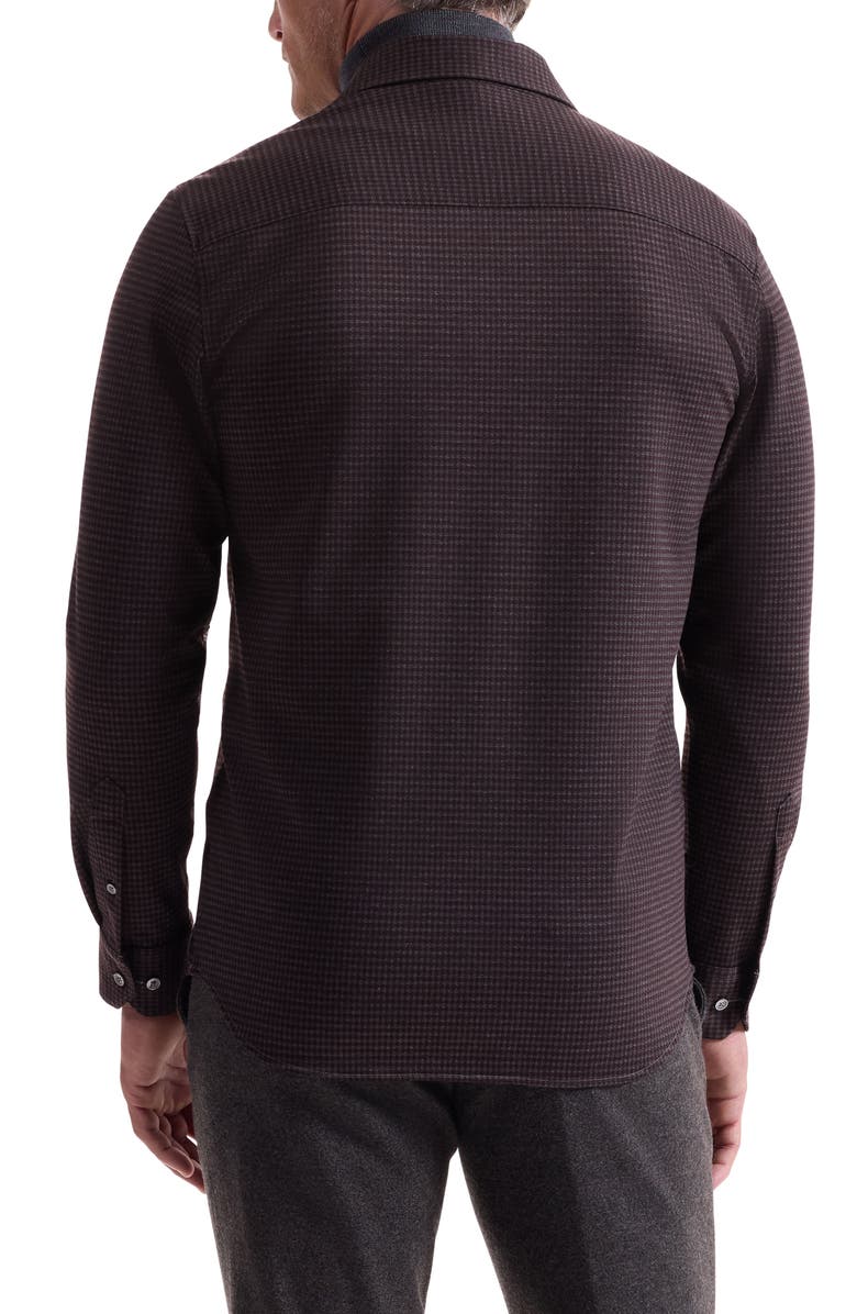 Bugatchi Knit Button-Up Shirt, Alternate, color, Bordeaux