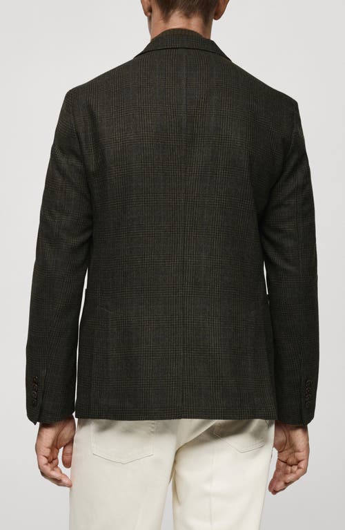 Mango Men's Slim-fit Wool-blend Blazer In Khaki Green