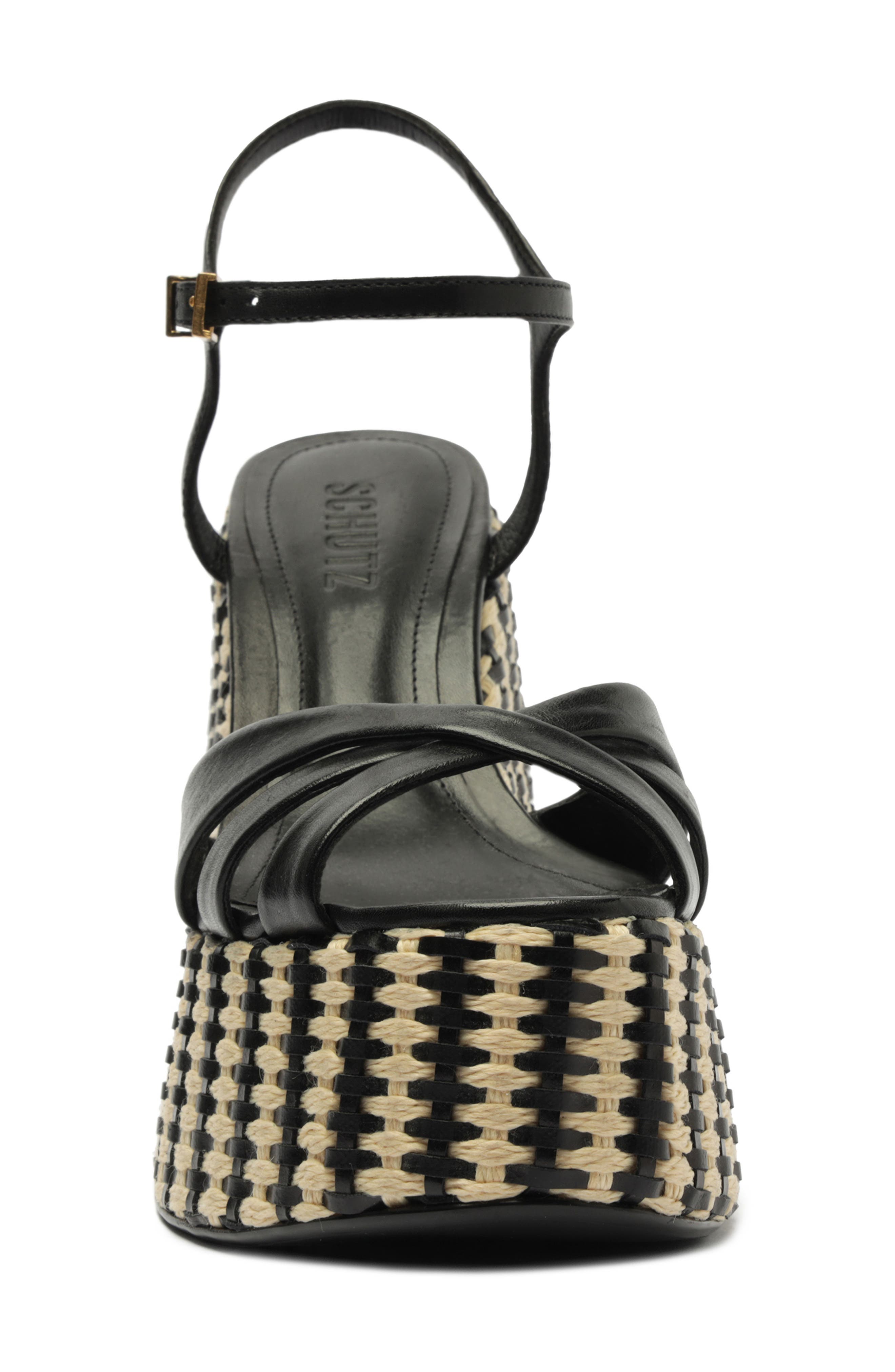 Schutz Keefa Ankle Strap Platform Wedge Sandal, Alternate, color, 