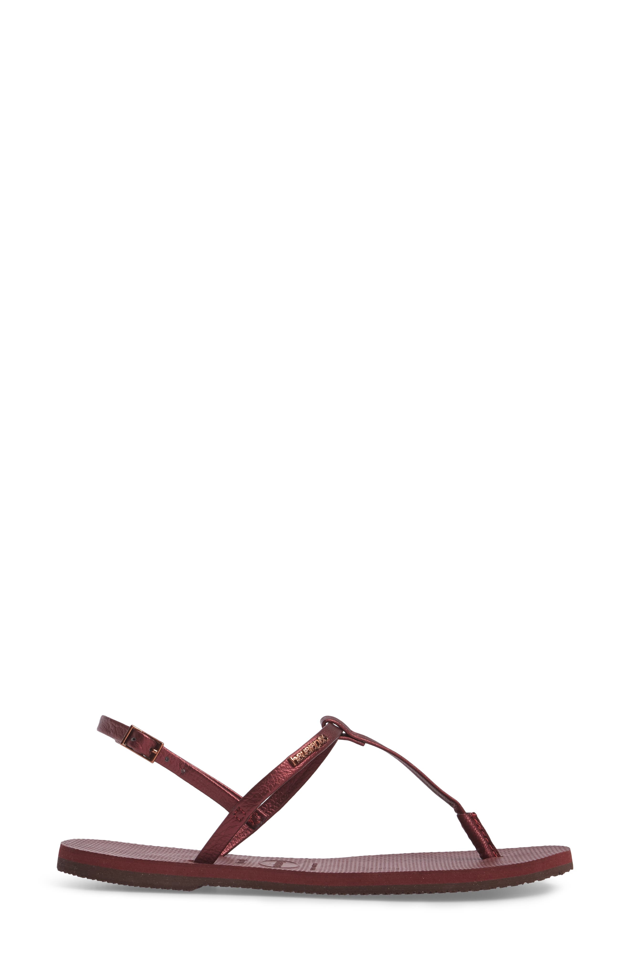 You Riviera Sandal, Alternate, color, GRAPE WINE