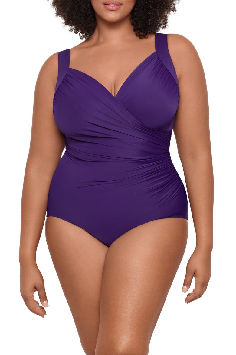 Sanibel Underwire One-Piece Swimsuit, Main, color, MULBERRY
