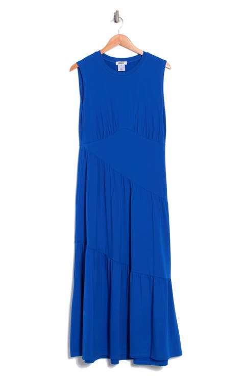 Gathered Sleeveless Tiered Maxi Dress