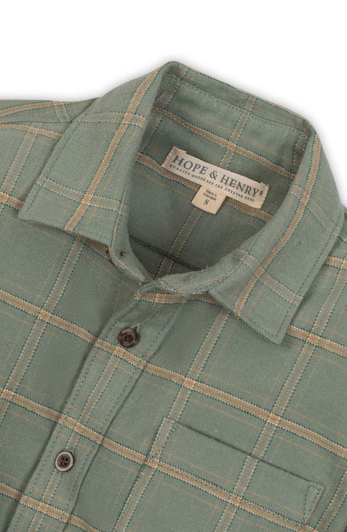 Hope & Henry Boys' Organic Flannel Shirt, Kids In Green