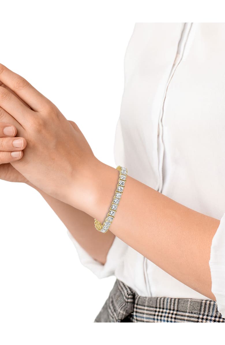 Bliss Diamond 25Ct Princess Diamond Tennis Bracelet 14k Gold 7" Lab Grown, Alternate, color, 