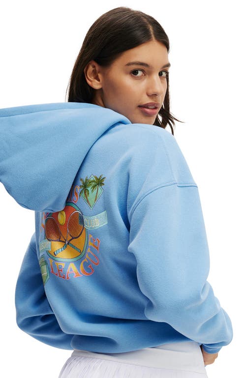 Shop Cotton On Body Active Plush Premium Graphic Hoodie In Gumball Retro Resort