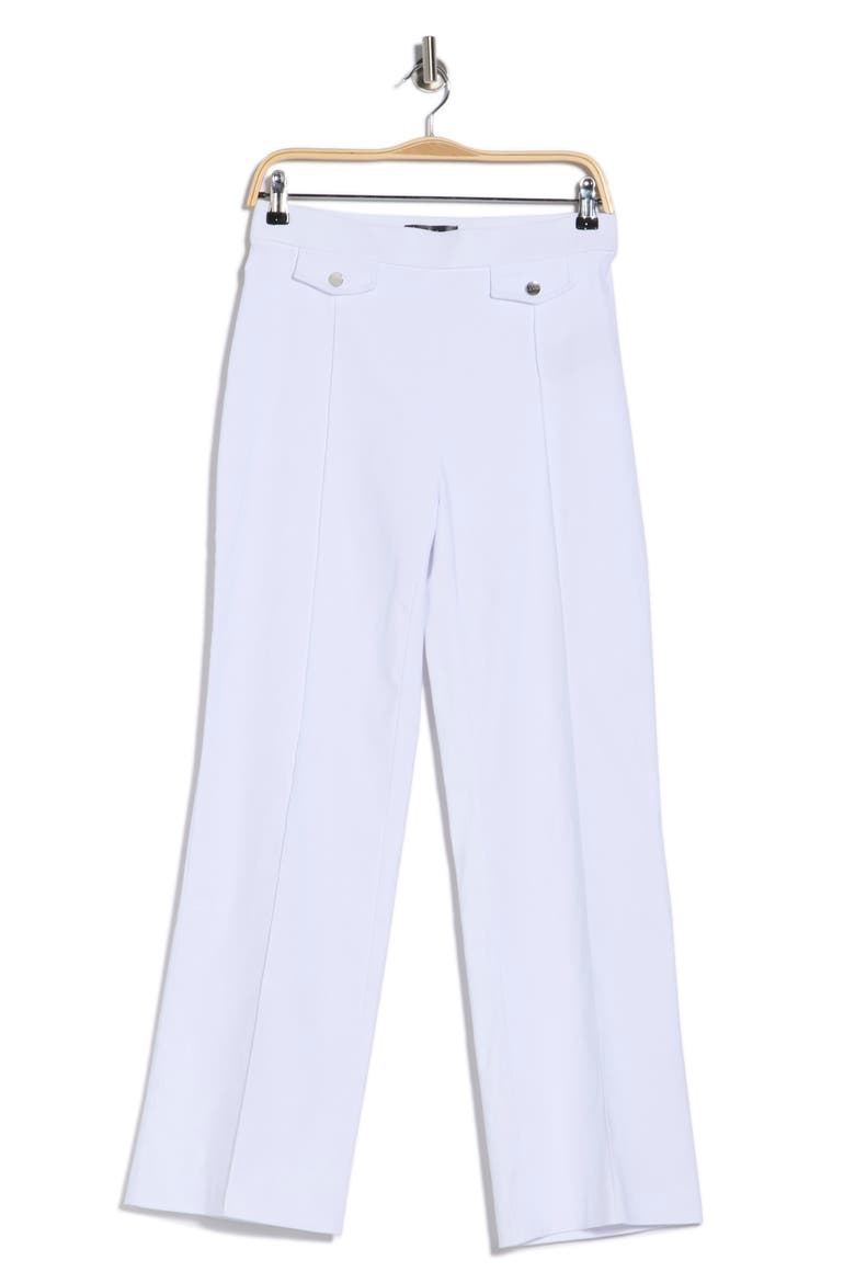 Nikki Pleat Stretch Pants, Alternate, color, BRILLIANT WHITE