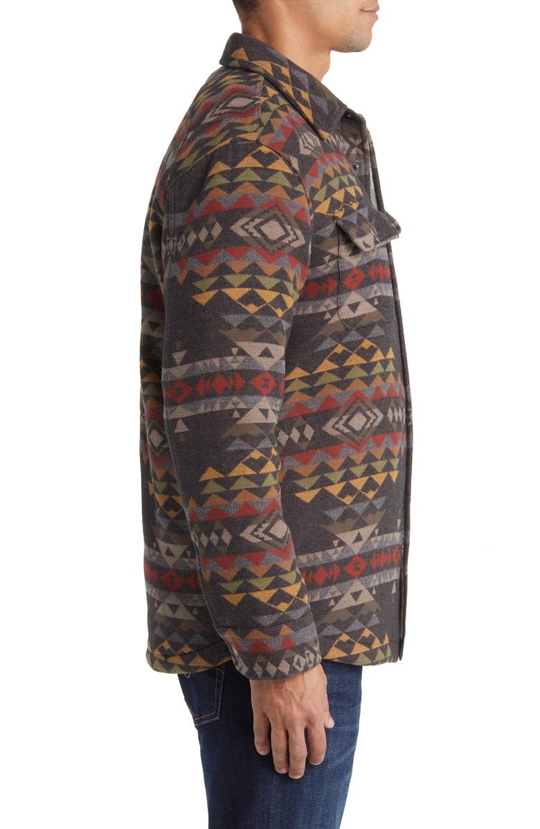 Pendleton Bay City Fleece Lined Snap-Up Shirt Jacket, Alternate, color, 