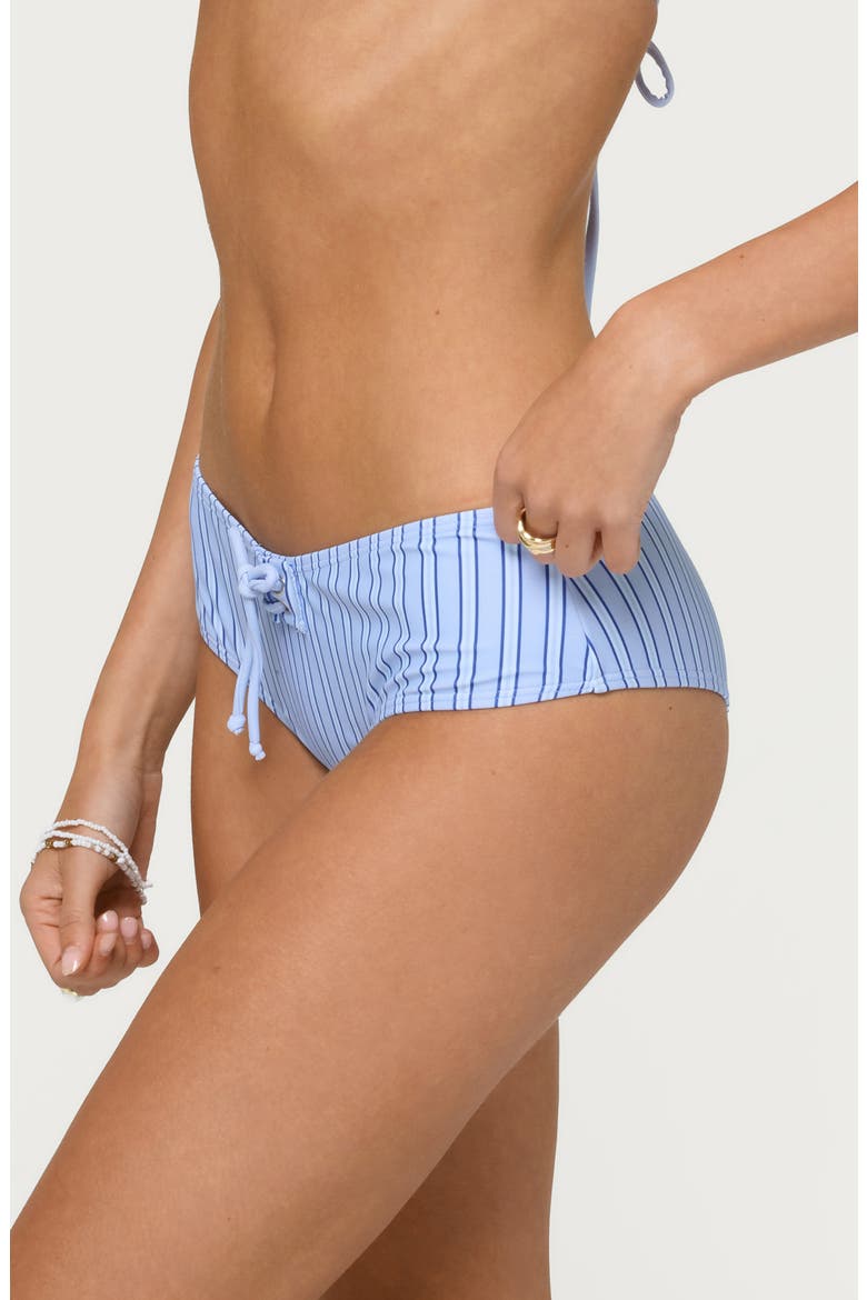 Blonca Stripe Boyshort Bikini Bottoms, Alternate, color, LIGHT-BLUE