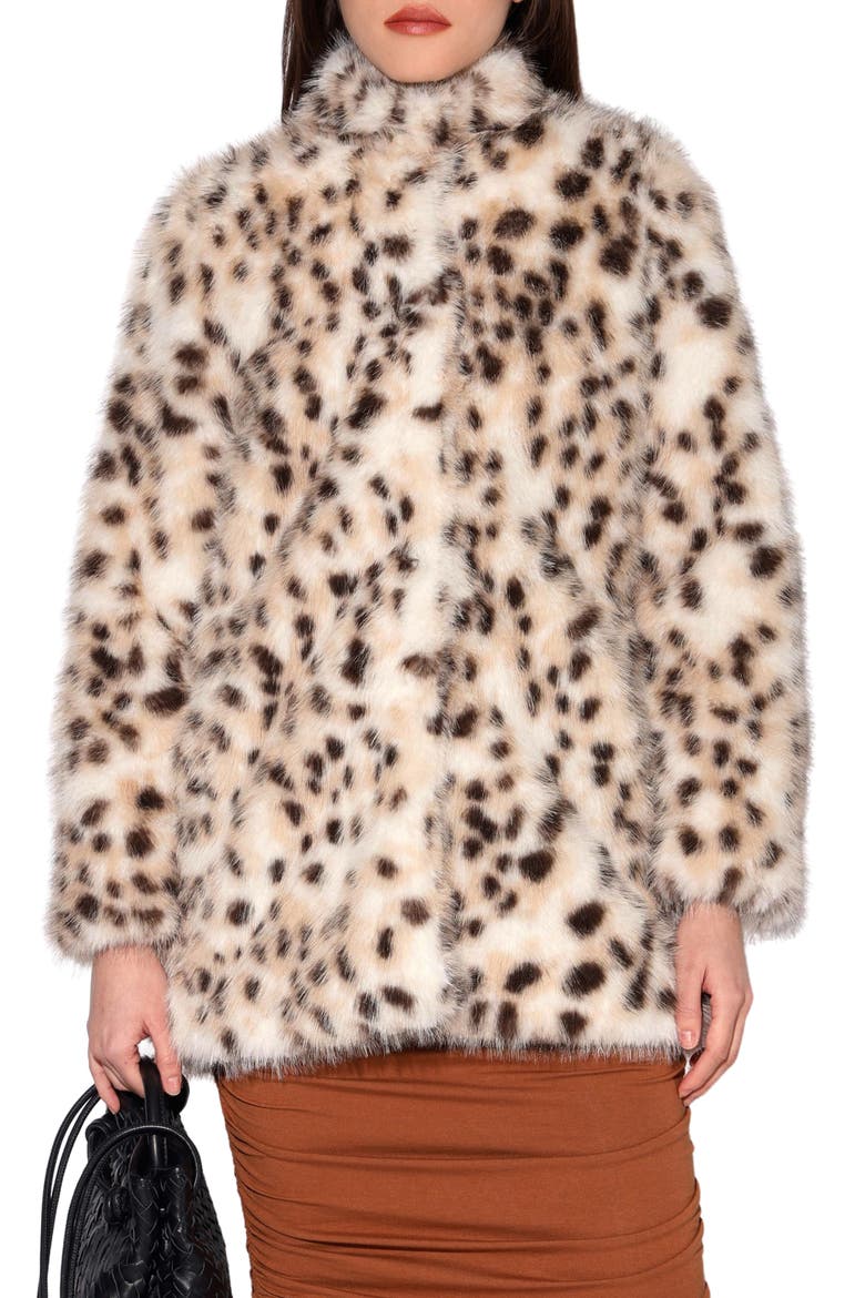 Priscilla Faux Fur Coat, Main, color, LYNX
