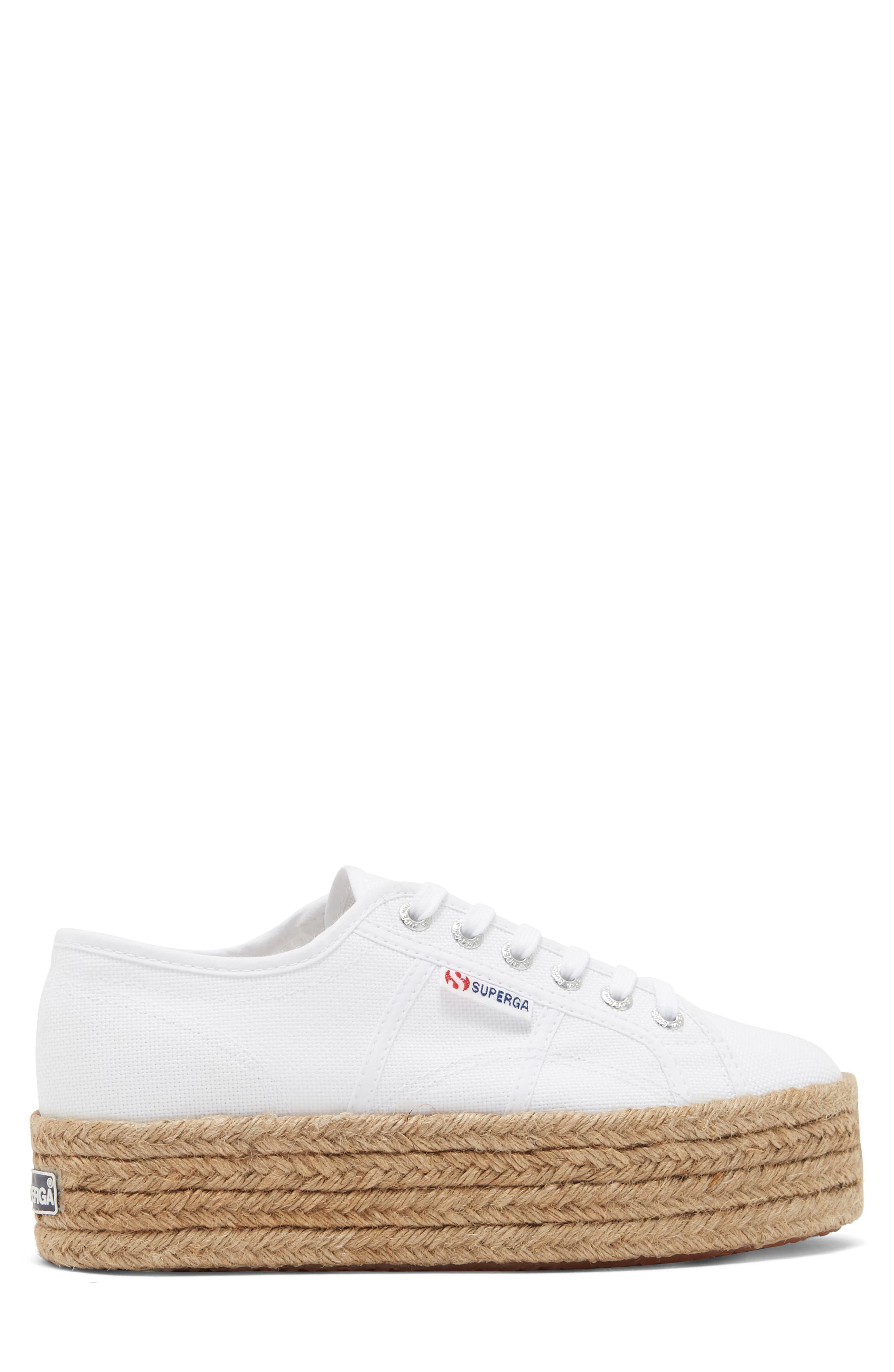 Superga Cotropew Jute Platform Sneaker, Alternate, color, 