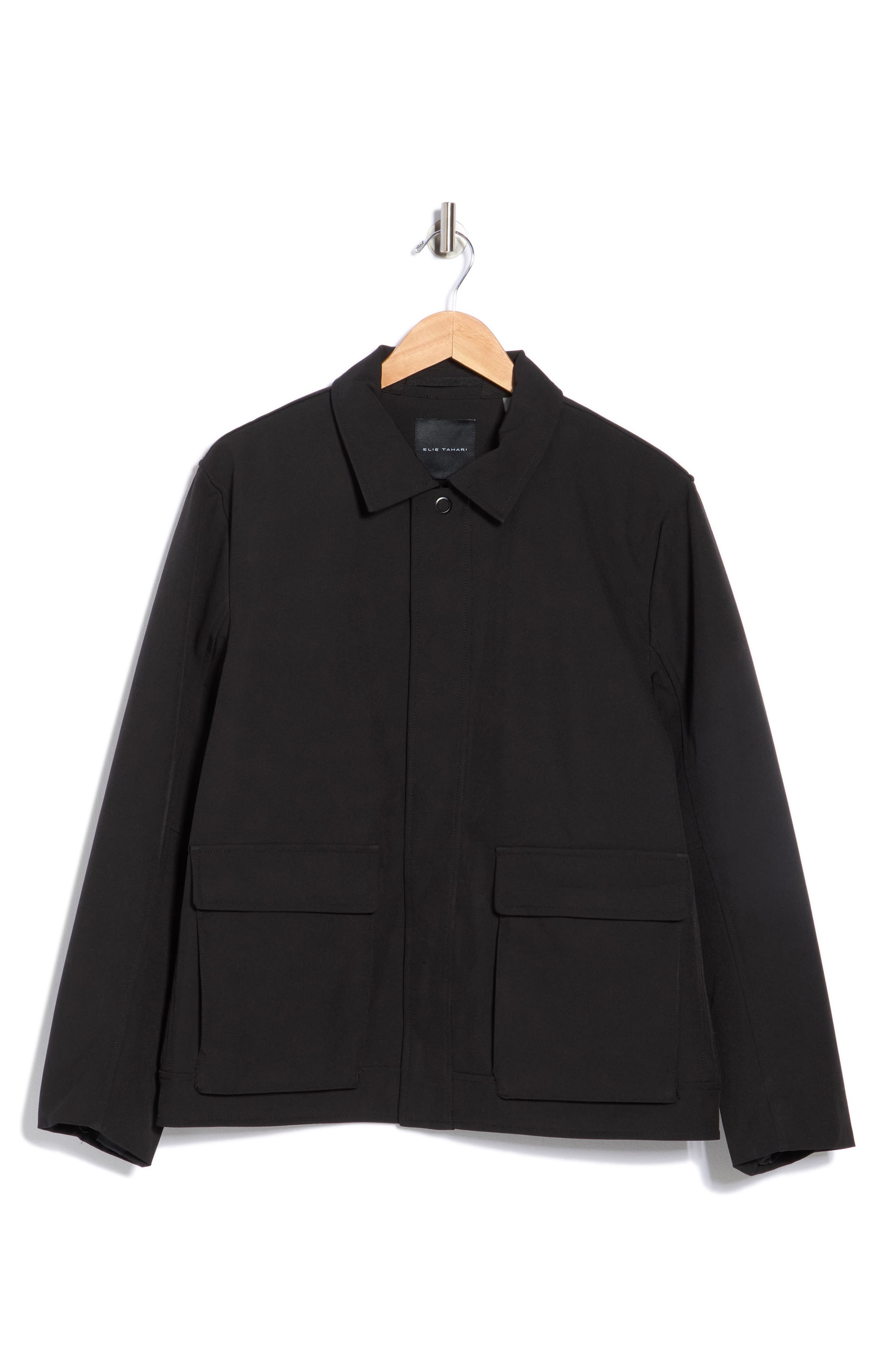 Elie Tahari Cargo Pocket Coach Jacket