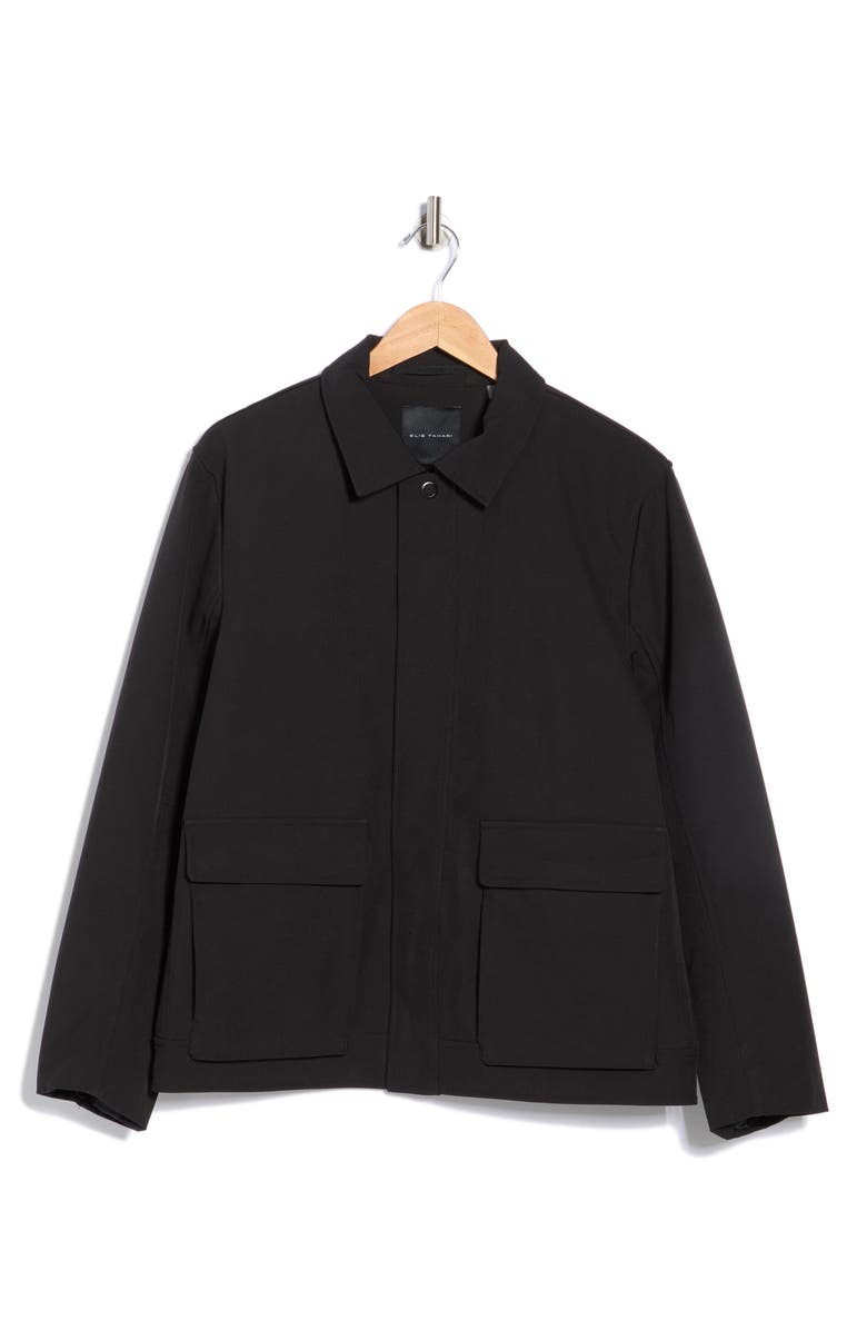 Elie Tahari Cargo Pocket Coach Jacket, Main, color, Black