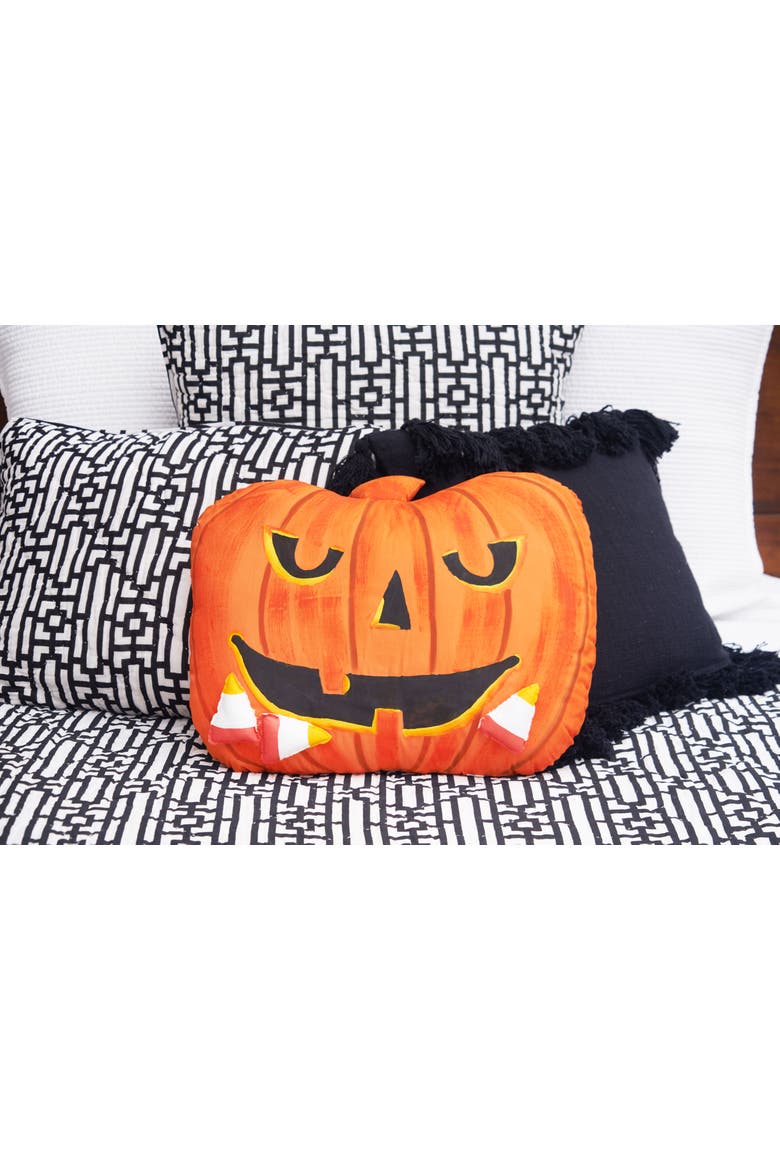 Burton Zombinaland Halloween Decorative Soft Figurine Pillow, Alternate, color, Orange