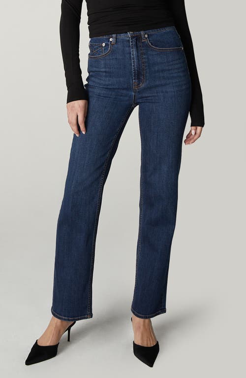 Unpublished Rae High Waist Straight Leg Jeans In Blue