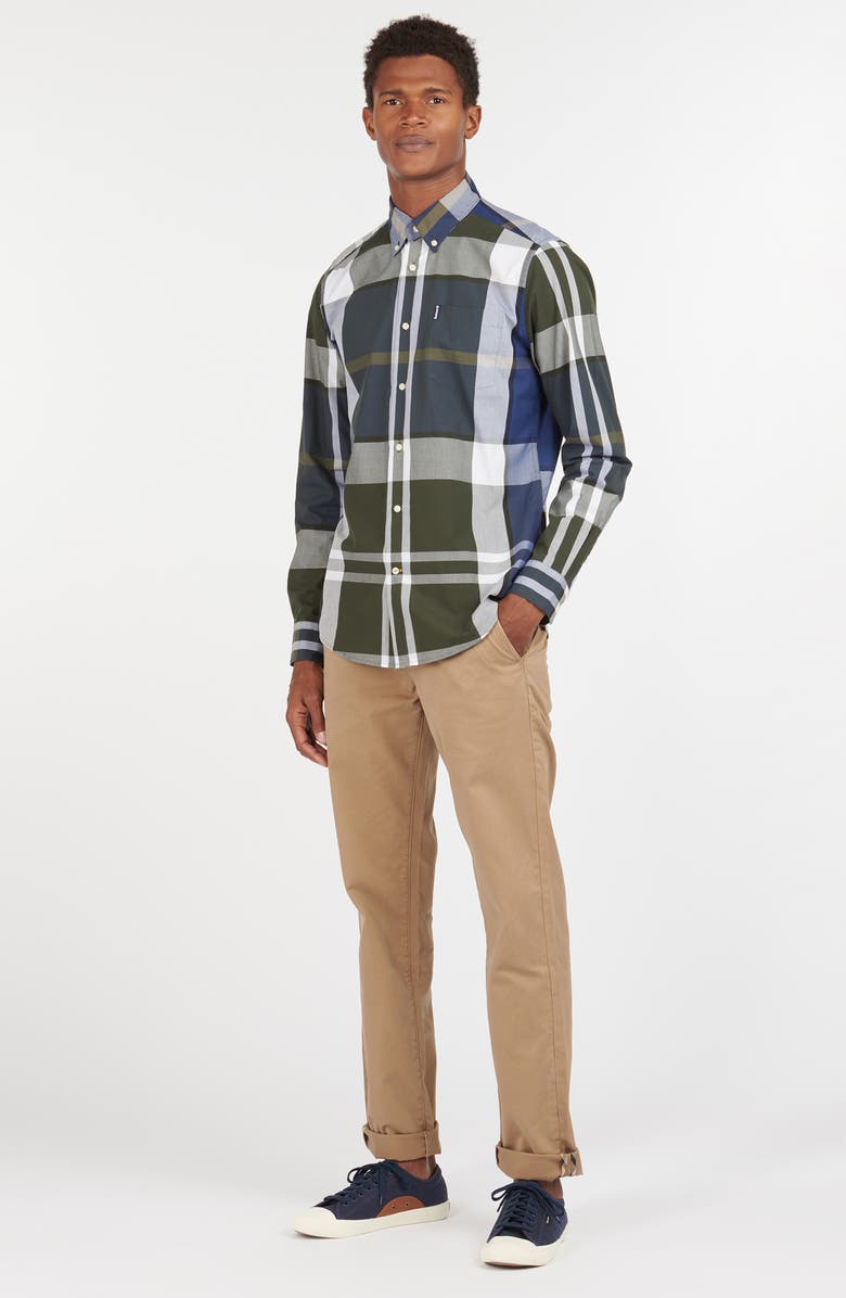Barbour Tailored Fit Tartan Button-Down Shirt, Alternate, color,