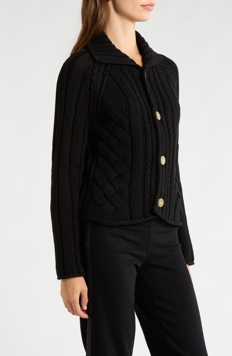 Frank & Eileen Cotswolds Cotton Cardigan, Alternate, color, Black