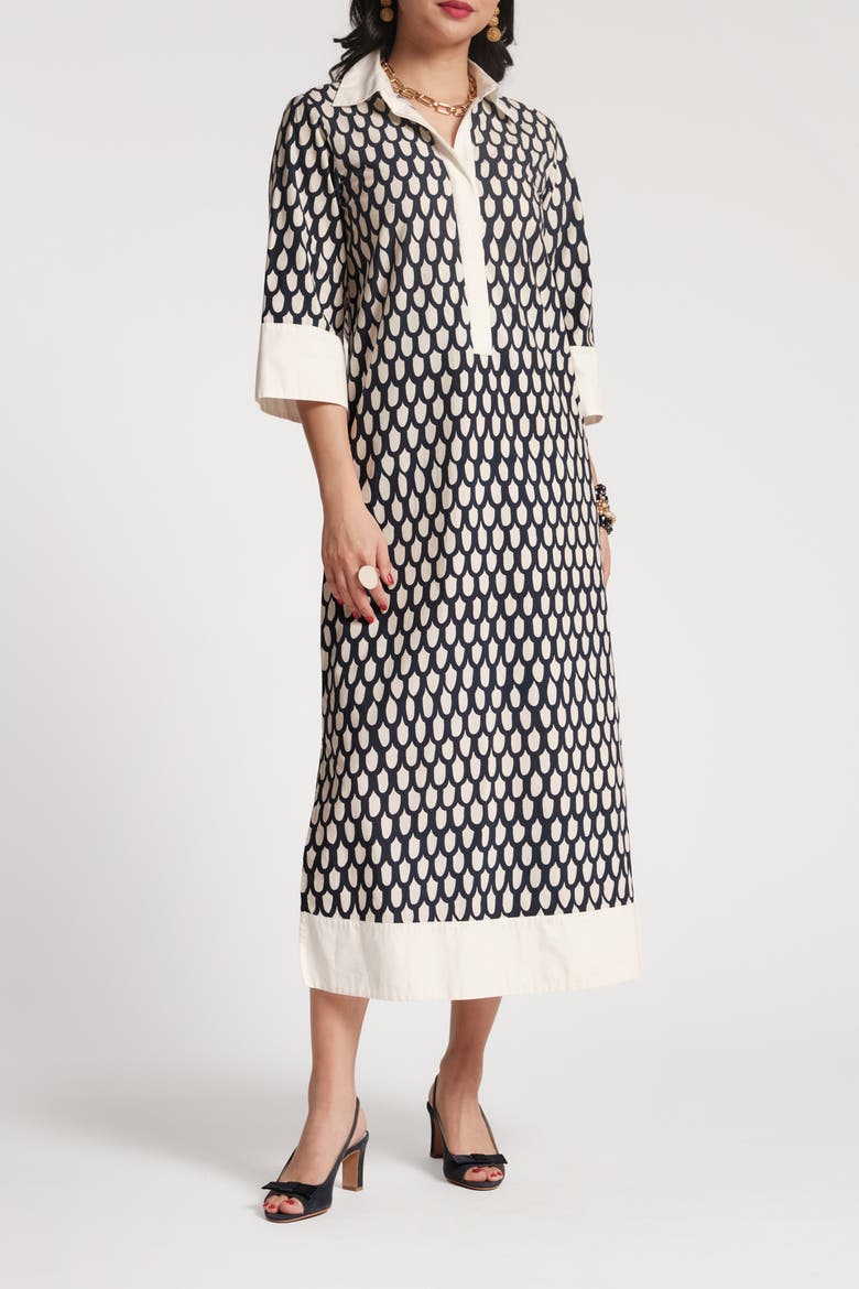 Tracey Midi Dress Loop, Main, color, Navy/Multi