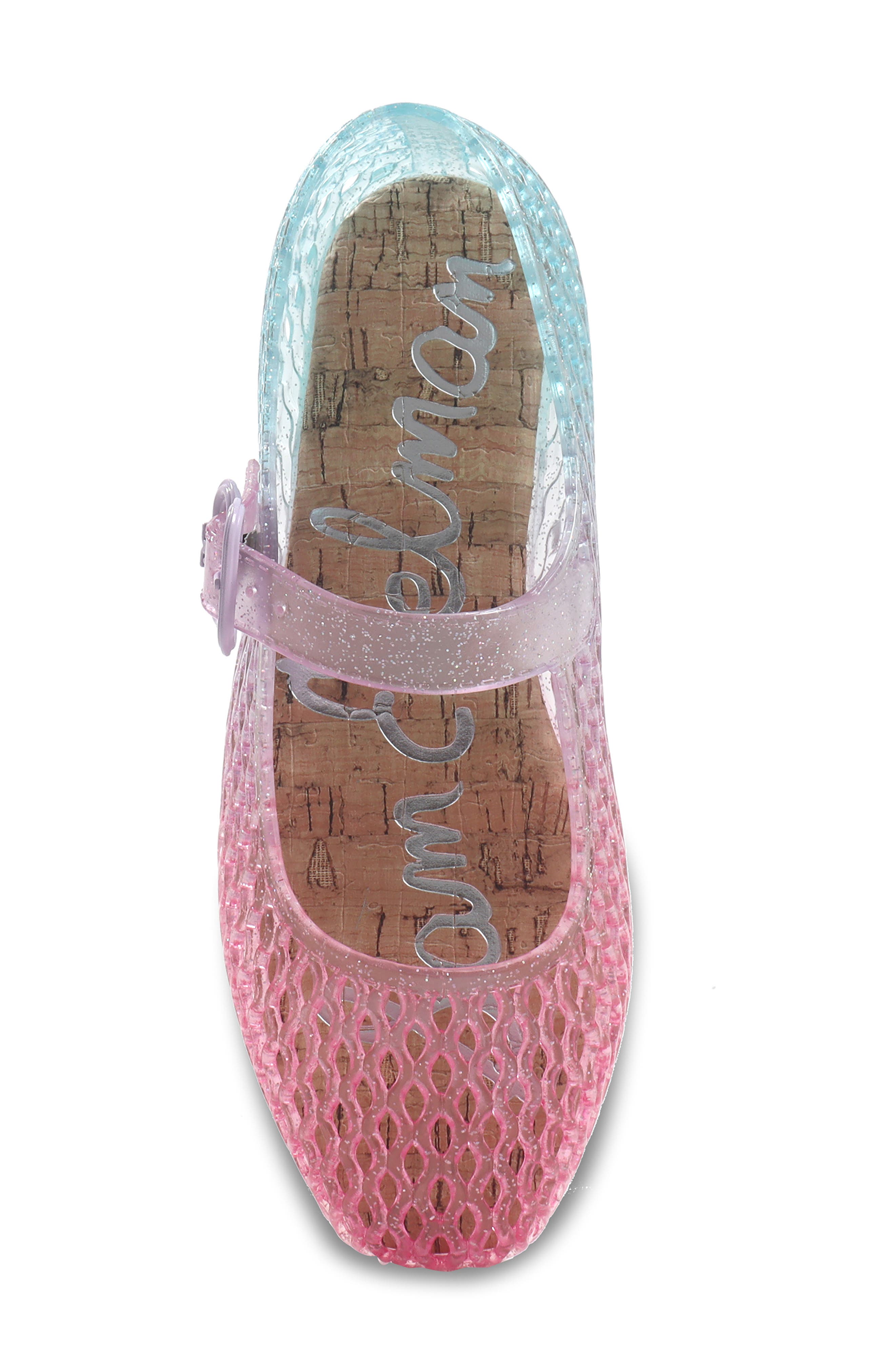 Esquire Kids' Quinn Jelly Mary Jane Flat, Alternate, color, Ombre Glitter