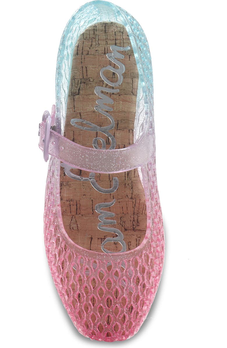 Esquire Kids' Quinn Jelly Mary Jane Flat, Alternate, color, Ombre Glitter