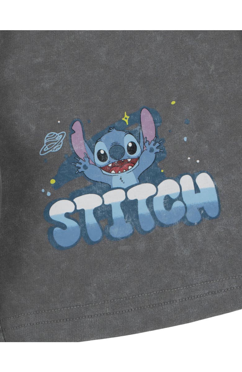 Disney Lilo & Stitch Boys' French Terry Graphic T-Shirt and Shorts Set, Alternate, color, Cool Grey Optic Wash