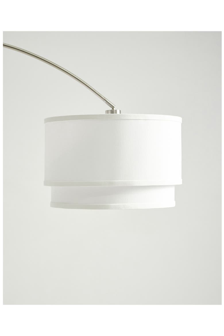 Mason 81" LED Arc Floor Lamp with Heavy-Weighted Marble Base, Alternate, color, SATIN NICKEL