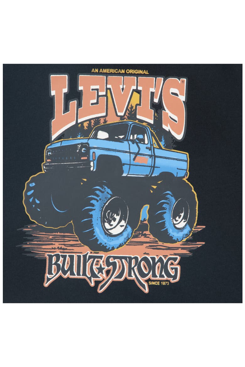 Kids' Monster Truck Graphic 2-Fer T-Shirt, Alternate, color, JET BLACK