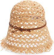 Ruslan Baginskiy Cutout Straw Bucket Hat