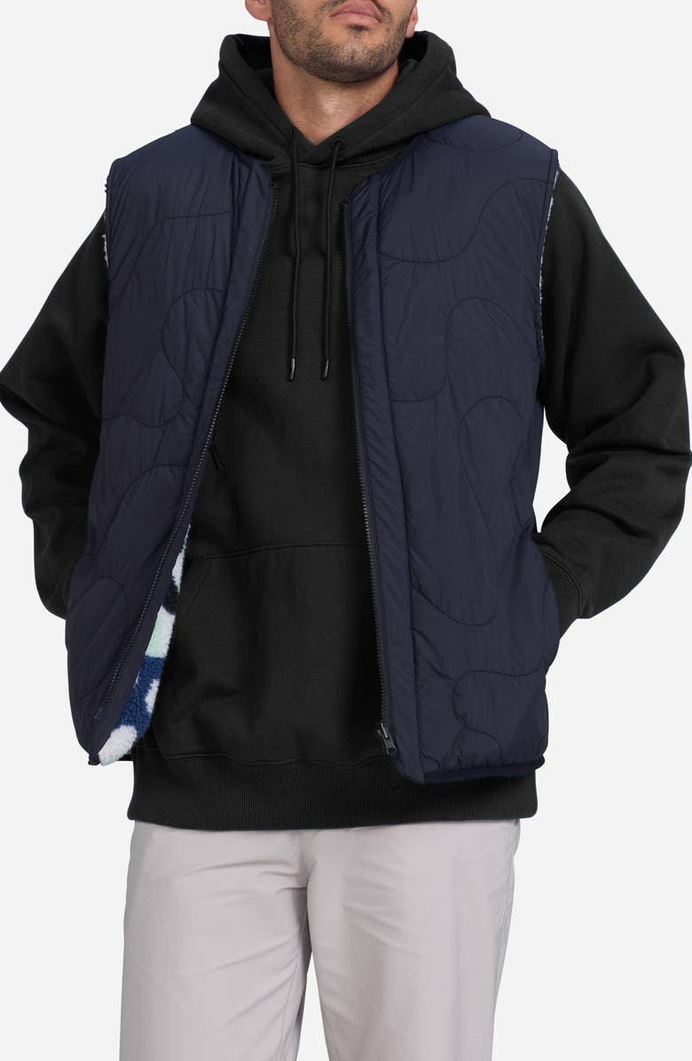 Bad Birdie Everyday Cozy Faux Shearling Reversible Vest, Alternate, color, Jazz