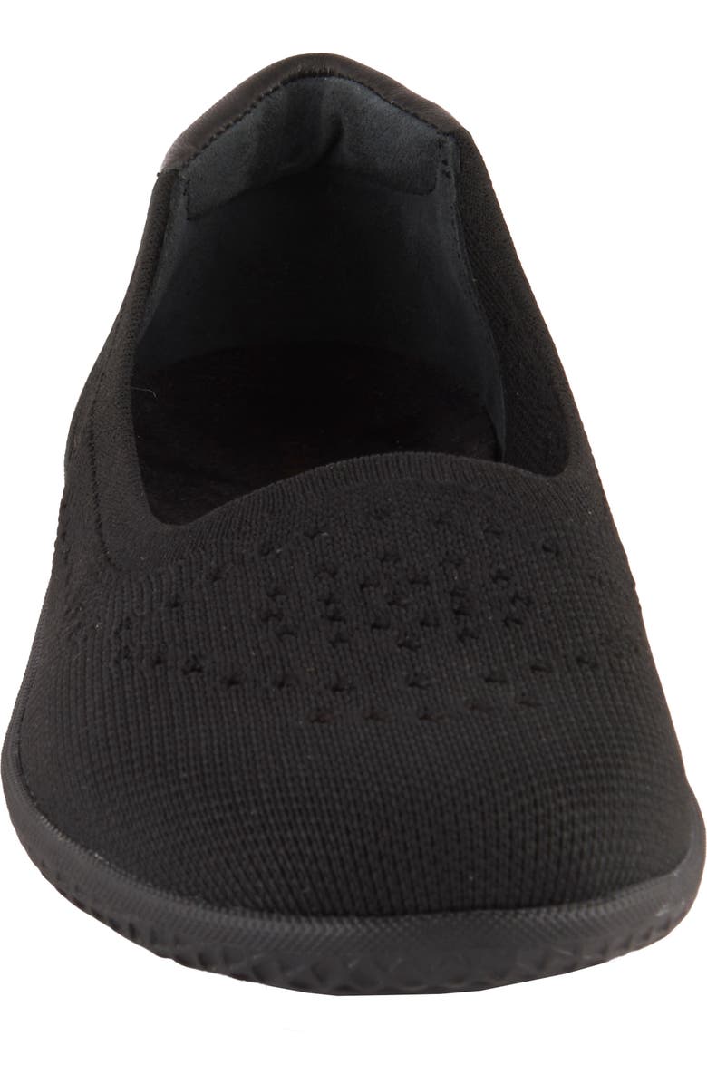 David Tate Italy Knit Ballet Flat, Alternate, color, Black Fabric