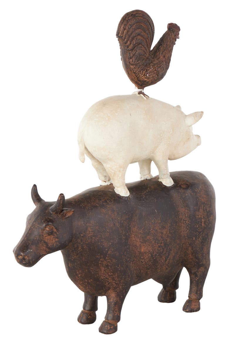 Farm Animal Sculpture, Main, color, BROWN MULTI
