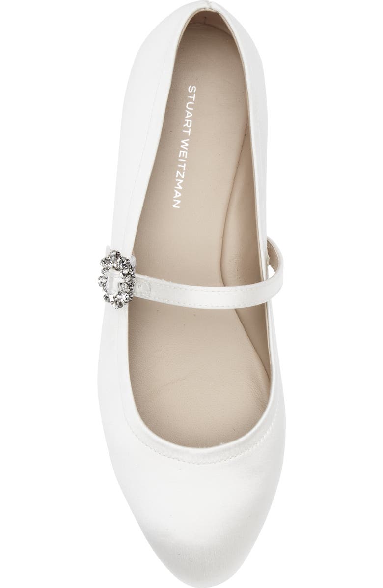 Stuart Weitzman Aura Mary Jane Flat, Alternate, color, White.