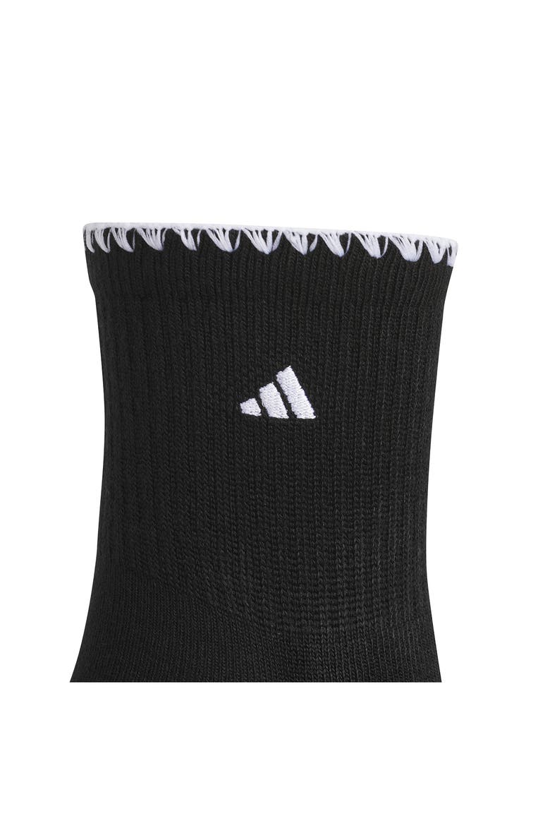 Climacool Athletic Cushioned High Quarter Socks, Alternate, color, BLACK/ CLEAR ONIX GREY/ WHITE