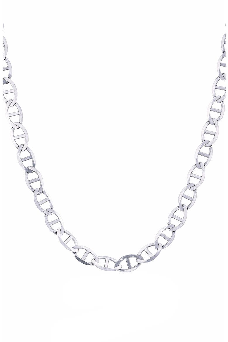 Flat Mariner Chain Necklace, Main, color, SILVER