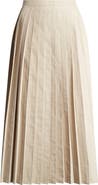 Emporio Armani Pleated Poplin Midi Skirt