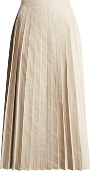 Emporio Armani Pleated Poplin Midi Skirt