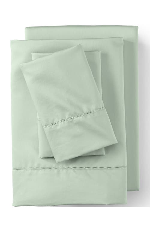 Lands' End 700 Thread Count Luxe Sateen Egyptian Cotton No Iron Bed Sheet Set In Soft Sage